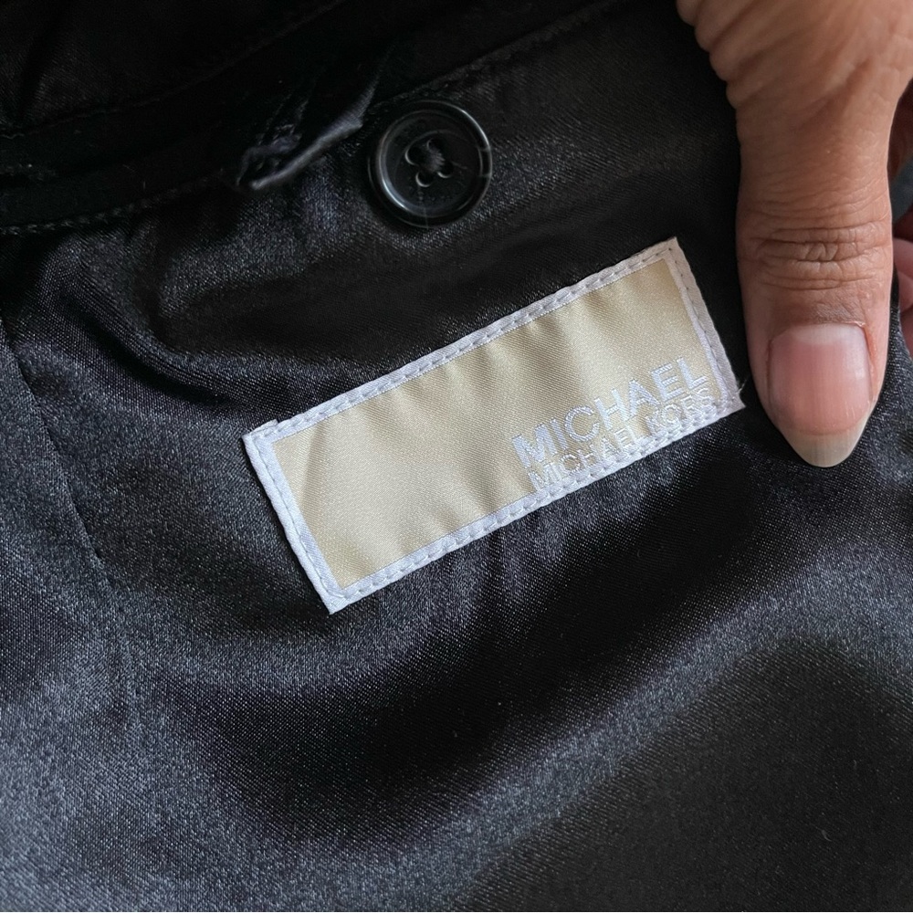 Michael Kors Men’s Wool Cashmere Overcoat Black Size 40R Classic Tailored - Picture 6 of 7